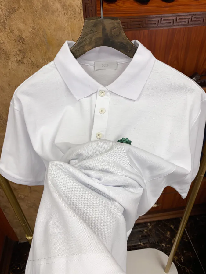 High Version Premium Series 2025 New Arrival Classic Embroidered Letter Crew Neck Short Sleeve Shirt