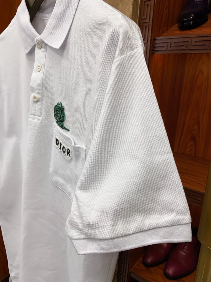 High Version Premium Series 2025 New Arrival Classic Embroidered Letter Crew Neck Short Sleeve Shirt