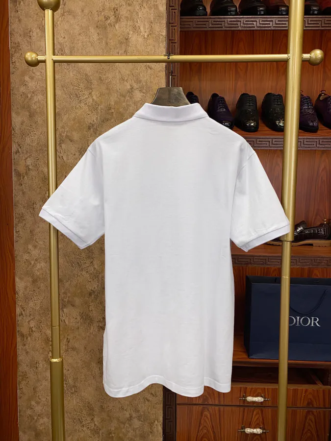 High Version Premium Series 2025 New Arrival Classic Embroidered Letter Crew Neck Short Sleeve Shirt