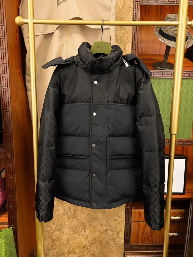 Gucc1 New Down Jacket with Double G Monogram