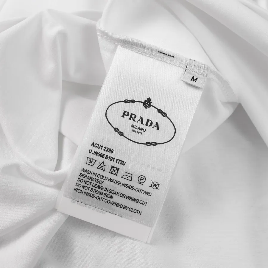 PRAD@· Unisex Oversized Tote with Grained Calfskin and Graphic Border