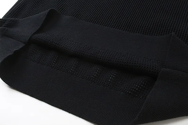 PRAD@ 25SS Spring Summer New Embroidered Fashion Cotton Blend Mesh镂空 Knit Shirt