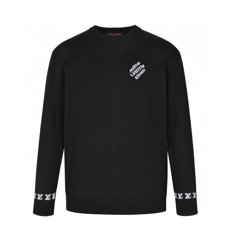 1V Lucci 24SS Letter Long Sleeve Sweater