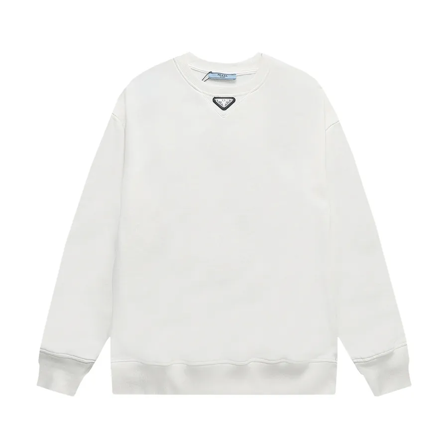 PRAD Metal Triangle Logo Classic Vintage Crewneck Sweatshirt