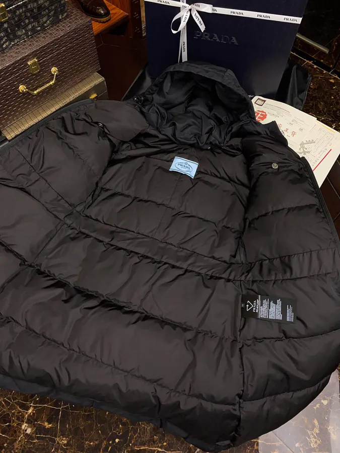 PRAD@ Regenerative Nylon Down Coat with Adjustable Hood