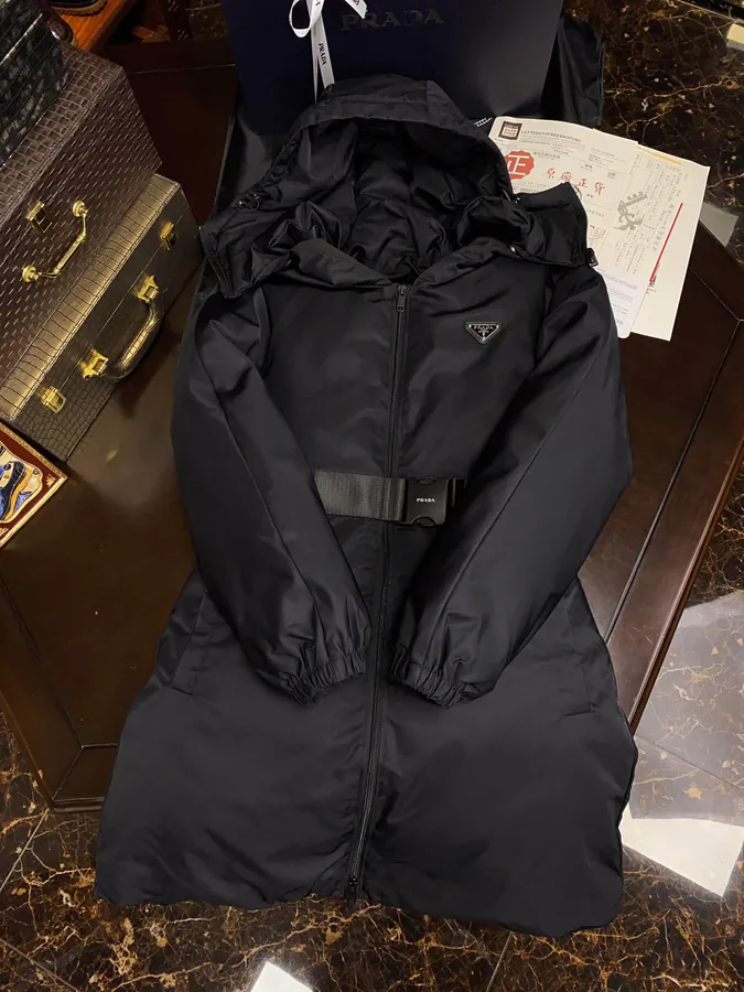 PRAD@ Regenerative Nylon Down Coat with Adjustable Hood