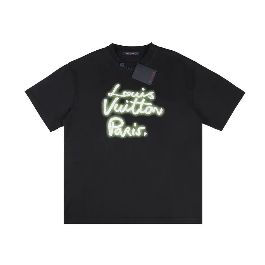 190 Level 25ss New Collection Letter Print Round Neck Short Sleeve T shirt