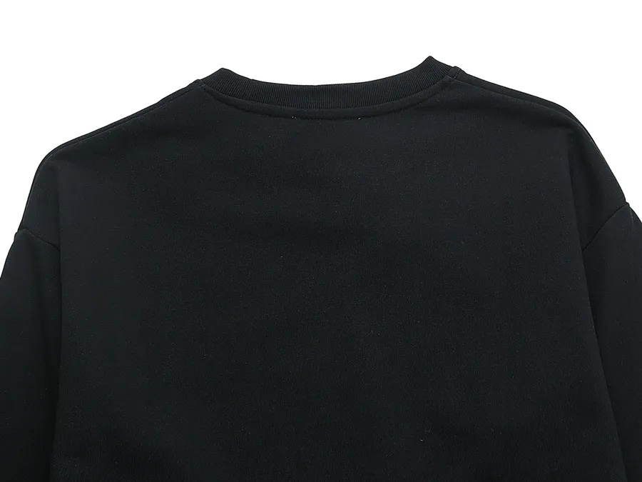 PRAD Metal Triangle Logo Classic Vintage Round Neck Sweatshirt