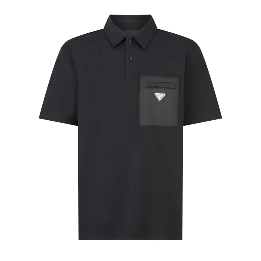 PRAd 25SS Nylon Padded Polo Shirt (Black) Slim Fit