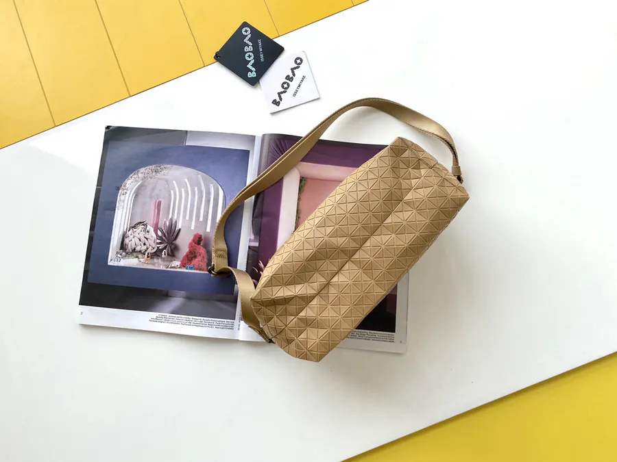 Issey Miyake BAOBAO Sporty Bucket Bag with Grained Calfskin