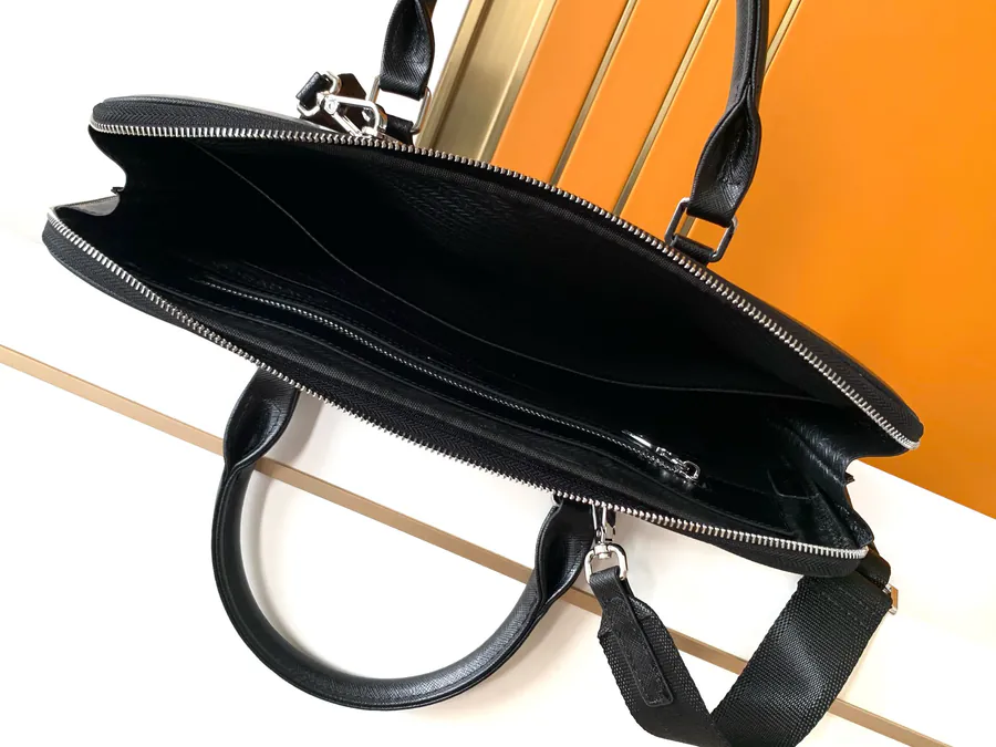 Pla New Style Briefcase with Spanish Grain Leather