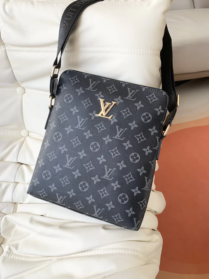 LV Men's Briefcase Premium Leather Crossbody Bag