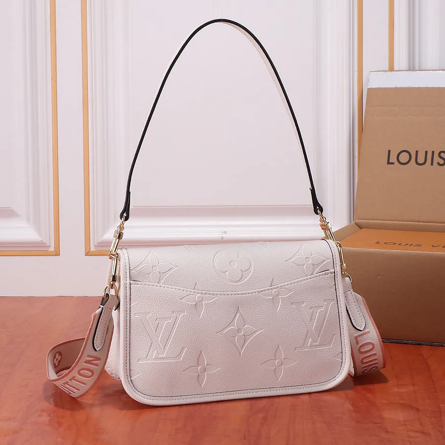 Diane Handbag Monogram Empreinte, Black and White