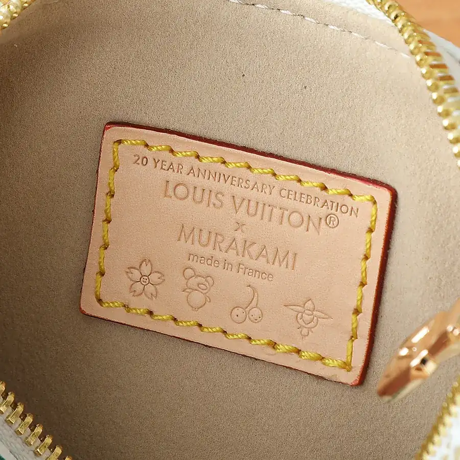 New Nano Speedy Handbag Monogram Canvas, White & Black (Tri Color Takashi Murakami)