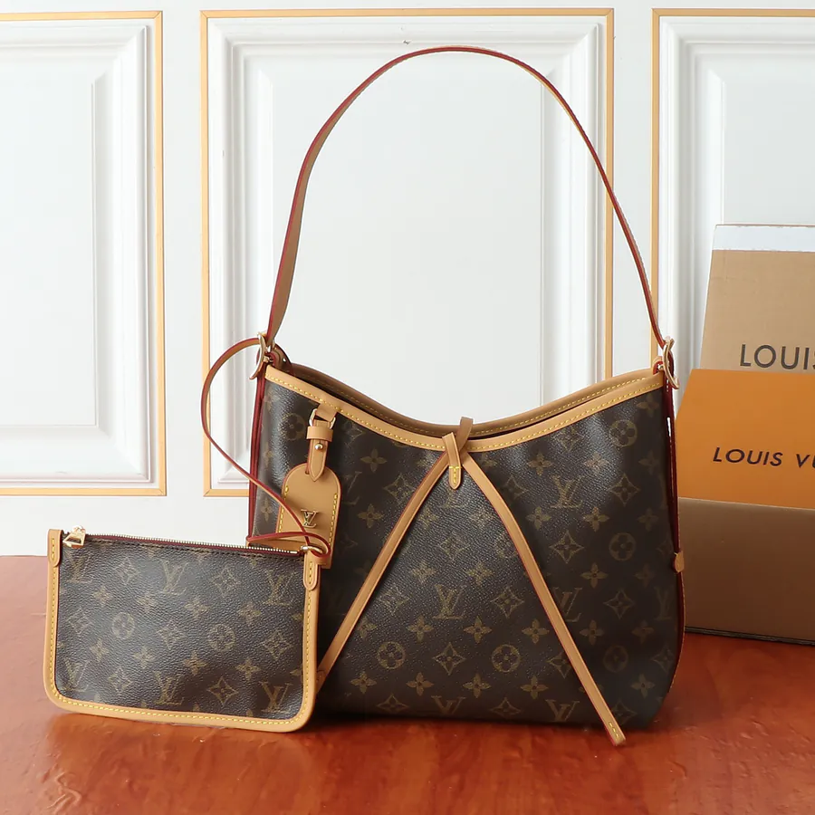 Monogram Canvas CarryAll Handbag Small Size