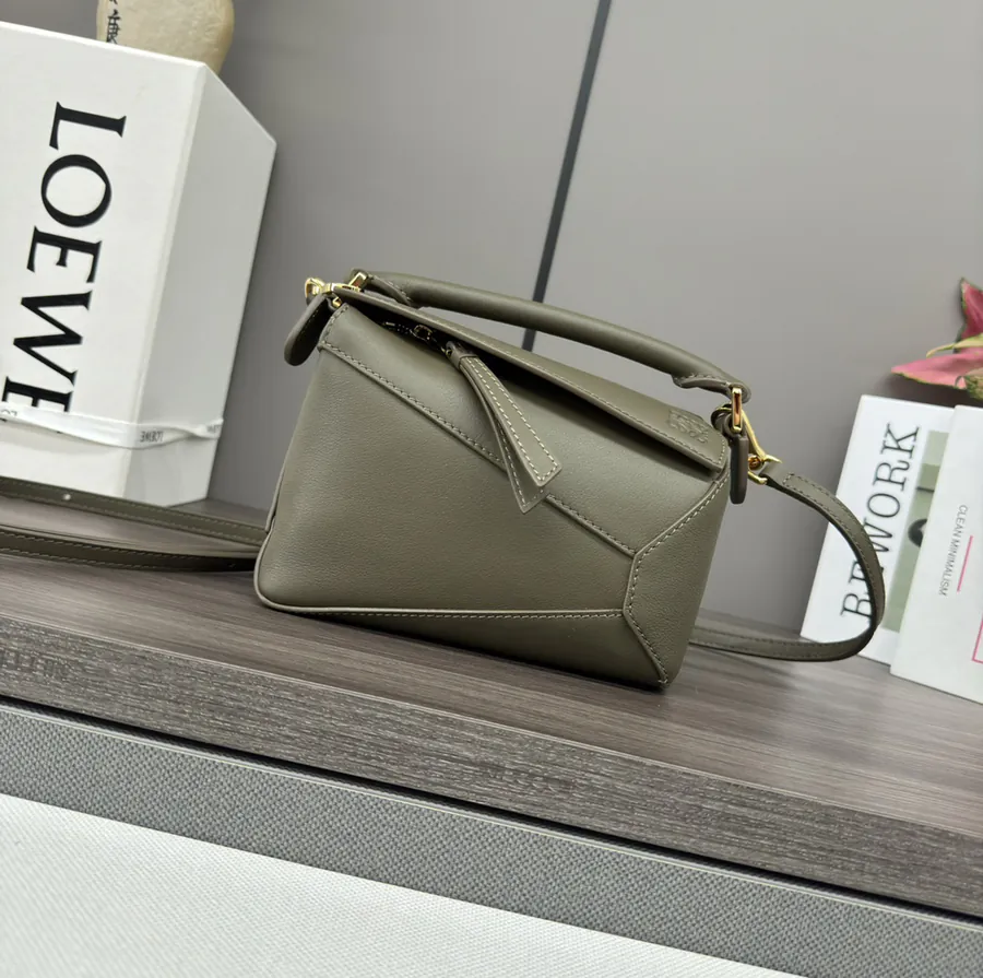 Anagram Puzzle Edge Mini Handbag in Soft Calfskin
