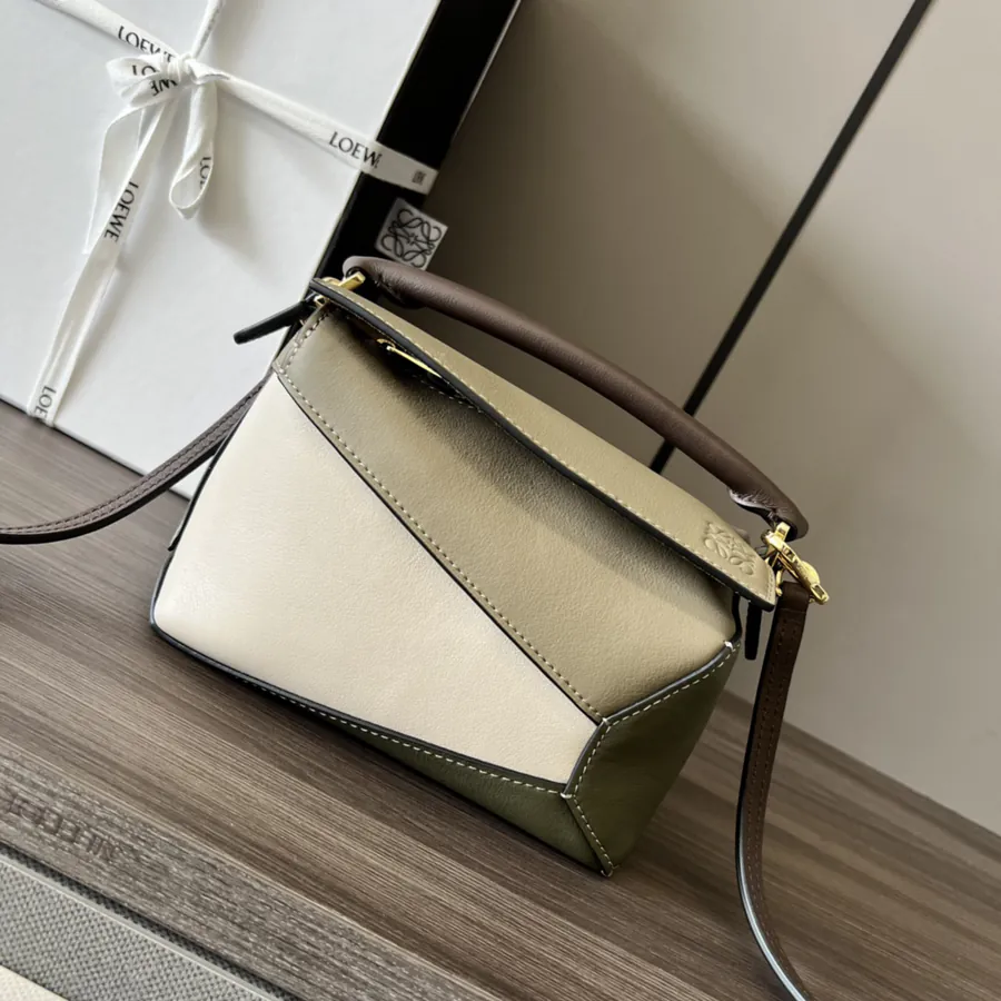 LO Mini Puzzle Edge Tote in Nappa Calfskin