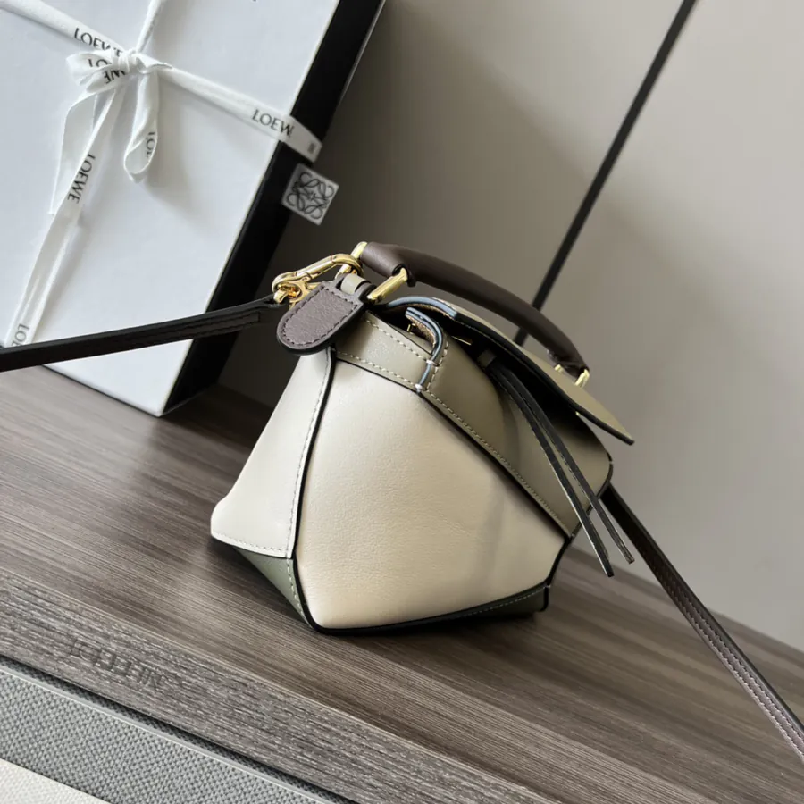 LO Mini Puzzle Edge Tote in Nappa Calfskin