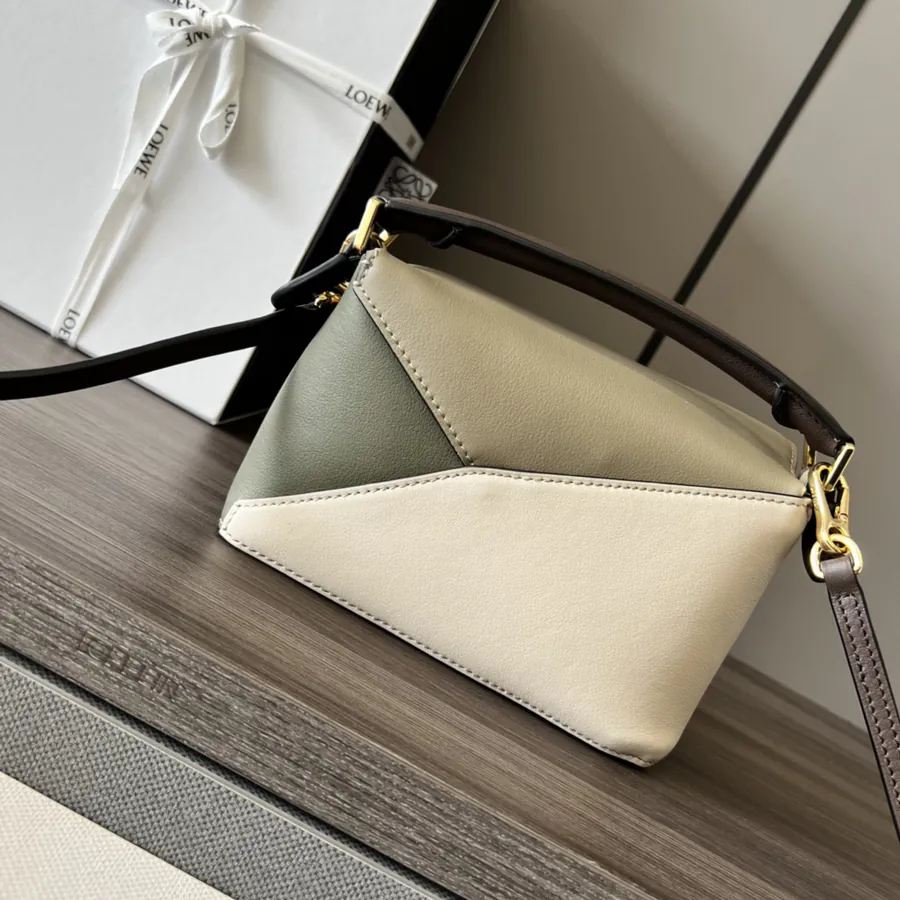 LO Mini Puzzle Edge Tote in Nappa Calfskin