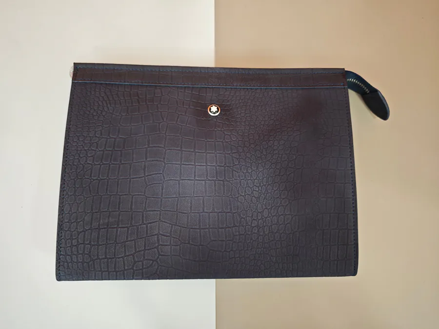 MONTBLANC 2025 New Style Men's Handbag with Italian Grained Calfskin