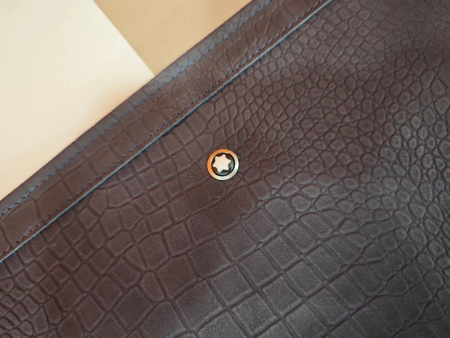 MONTBLANC 2025 New Style Men's Handbag with Italian Grained Calfskin