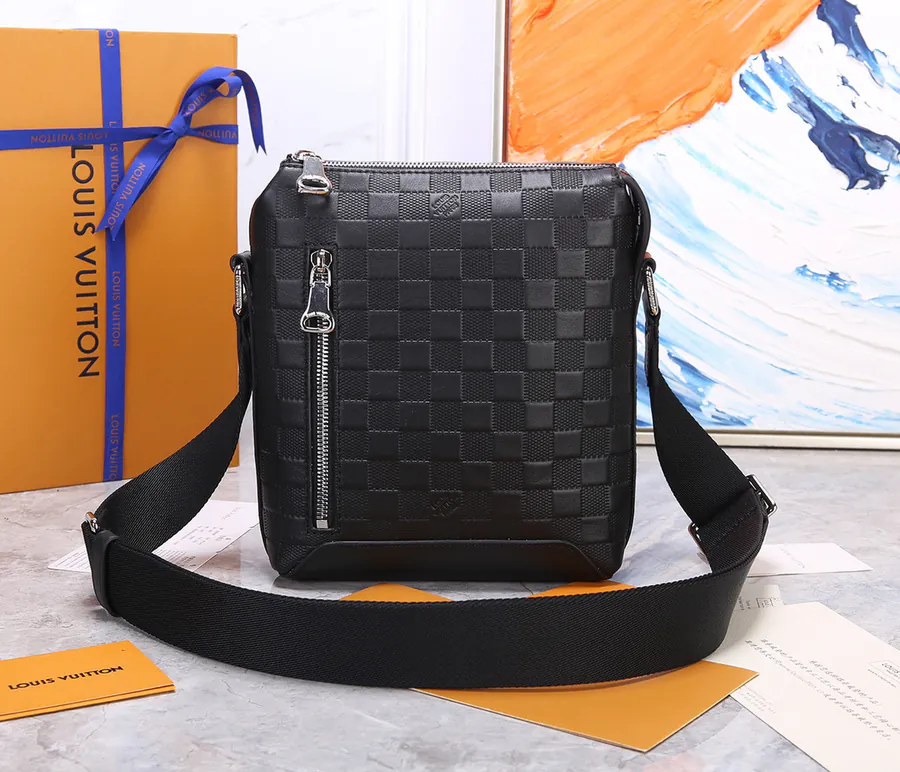Apollo Shoulder Bag with Monogram Grid and Rainbow Accents