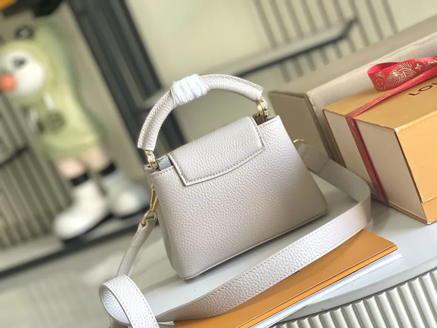 CapucinesBB Mini Bag with Grained Calfskin and Gold Clasp