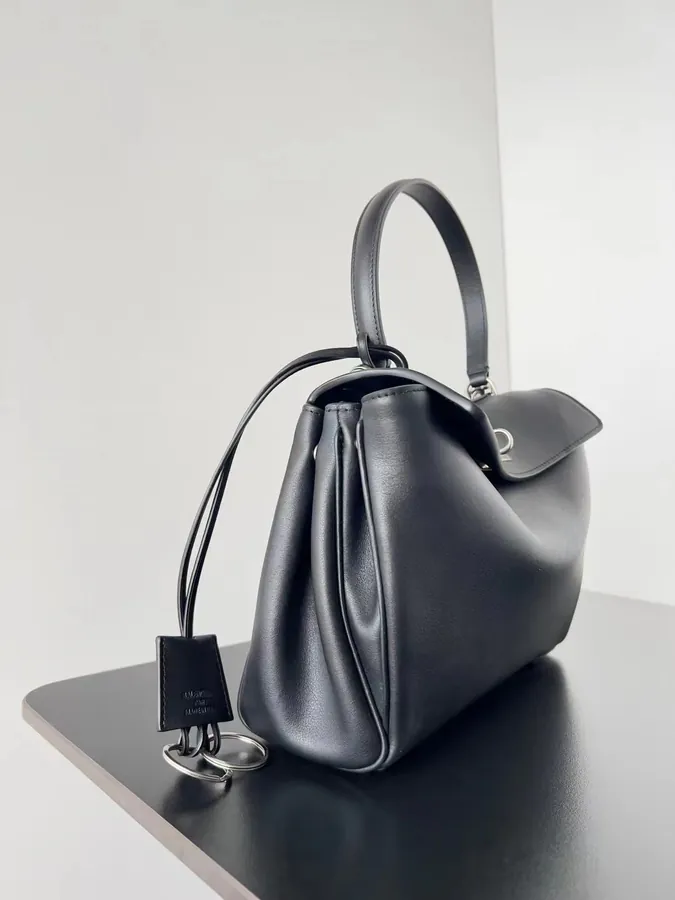 Baleenciaga Rodeo Oversized Bag with Grained Calfskin