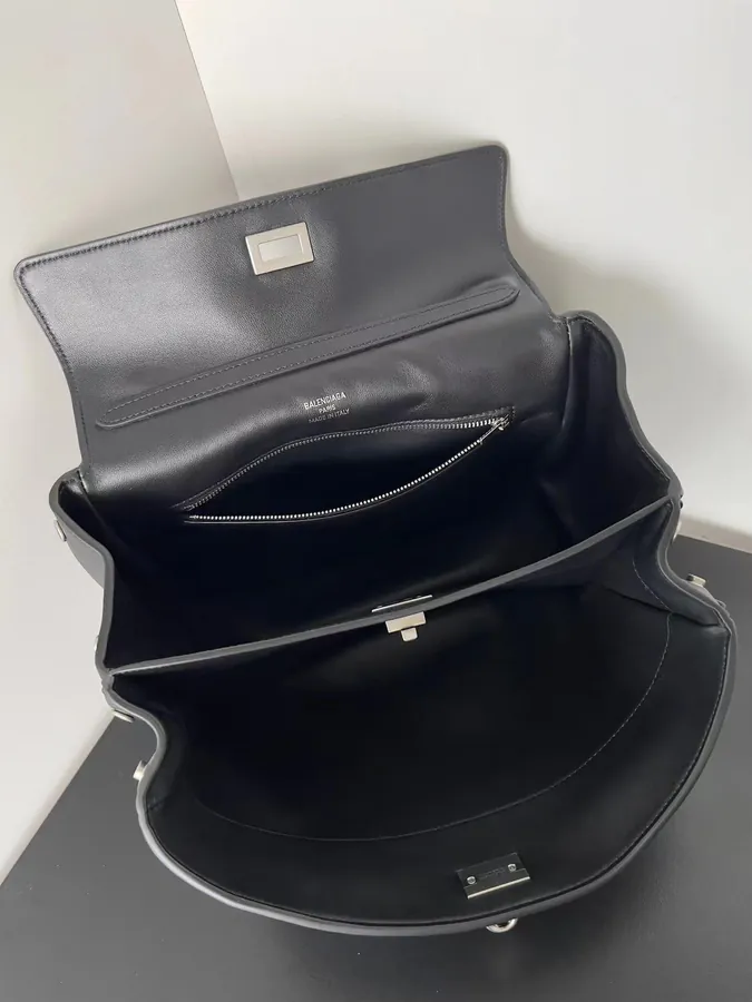 Baleenciaga Rodeo Oversized Bag with Grained Calfskin