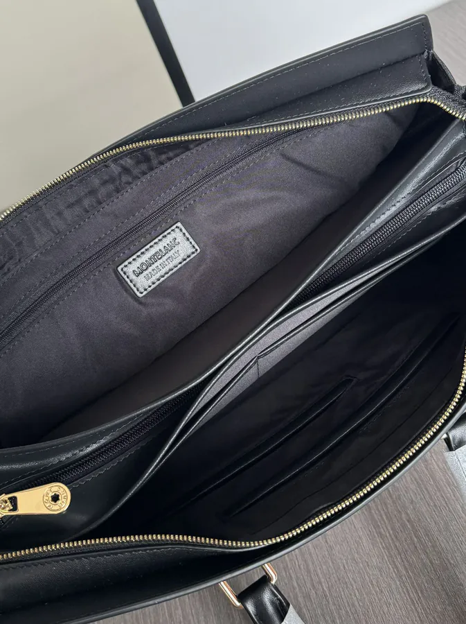 Montblanc 2024 Premium Executive Briefcase with Classic Leather Texture