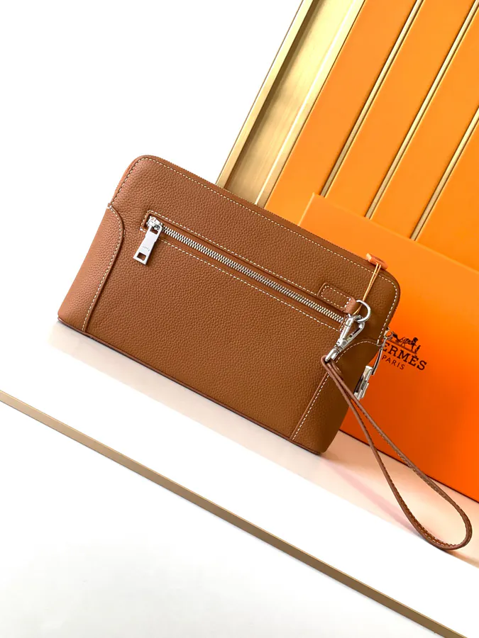 Classic Terracotta Handbag Premium Genuine Leather, Italian Made