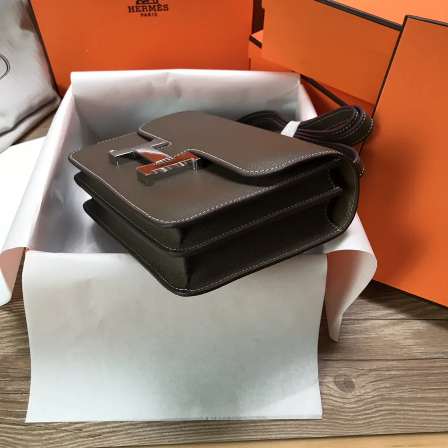 Constance 23cm Bucket Bag with Gold and Silver Buckles