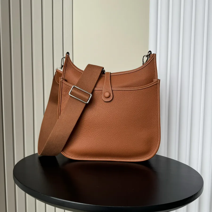 Original Hermes Clemence Evelyn Shoulder Bag 29cm Grained Calfskin