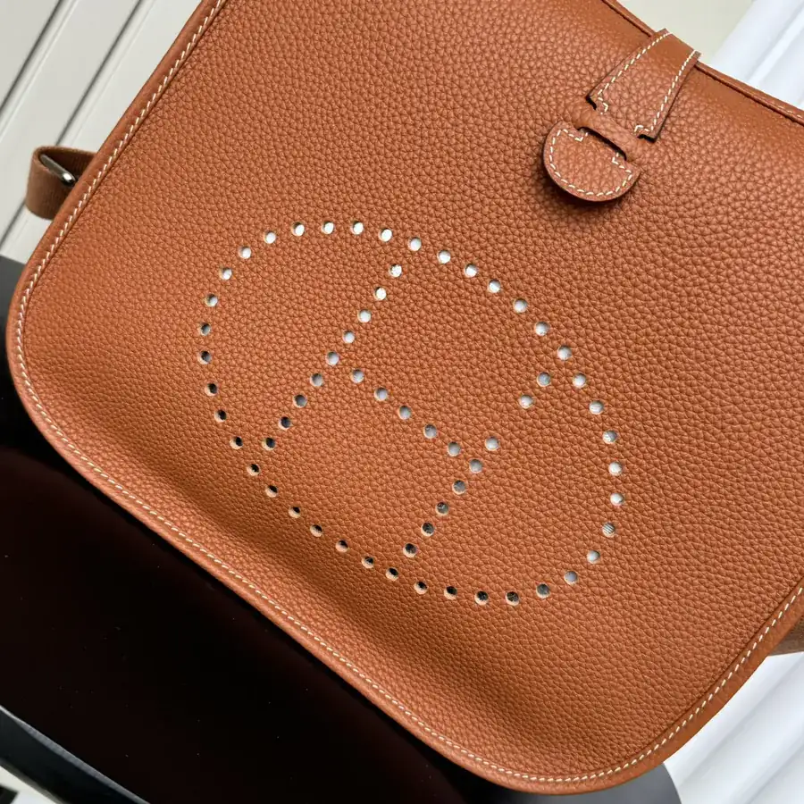 Original Hermes Clemence Evelyn Shoulder Bag 29cm Grained Calfskin