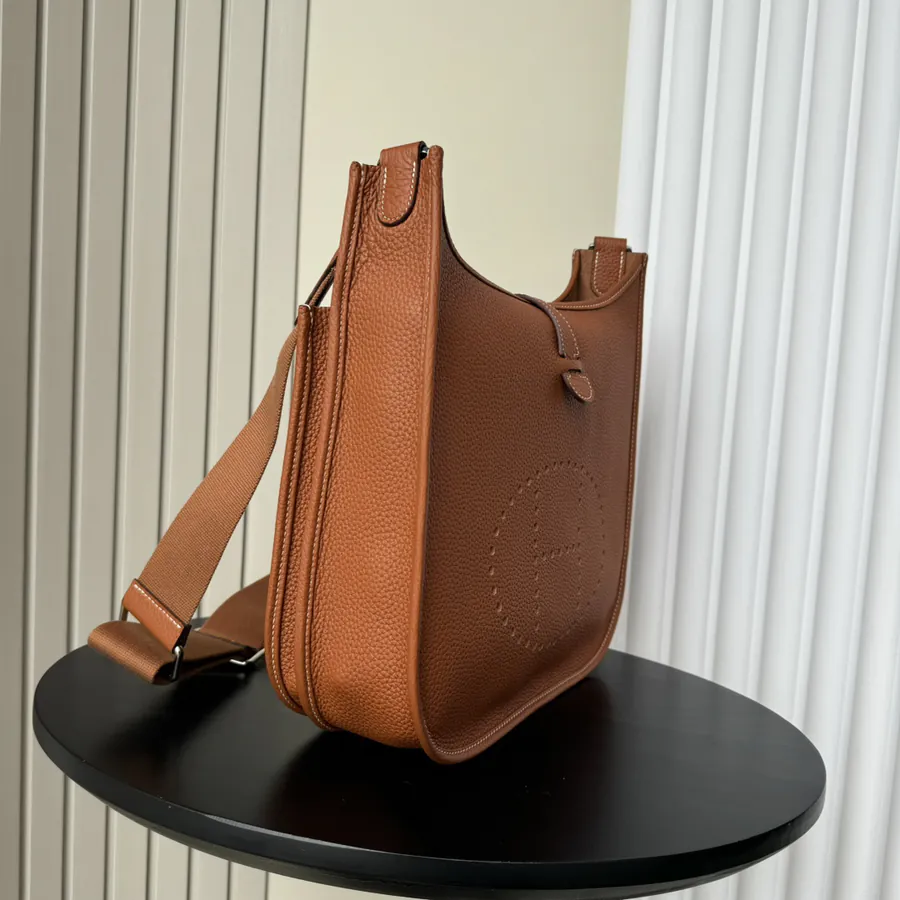 Original Hermes Clemence Evelyn Shoulder Bag 29cm Grained Calfskin