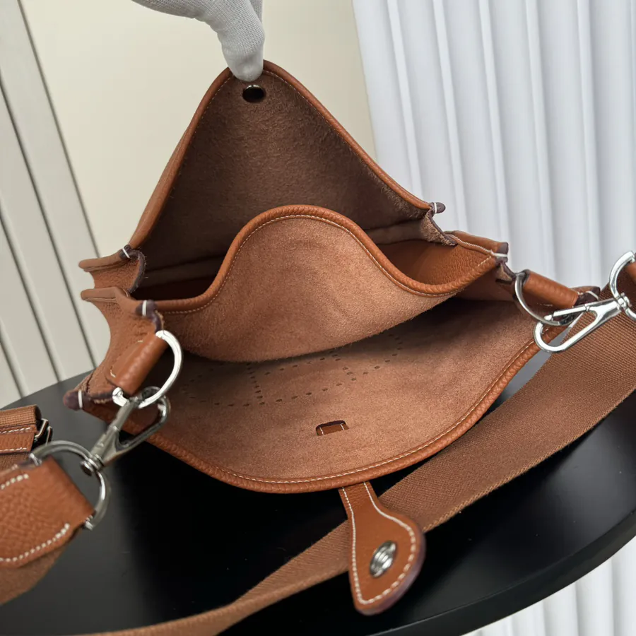 Original Hermes Clemence Evelyn Shoulder Bag 29cm Grained Calfskin