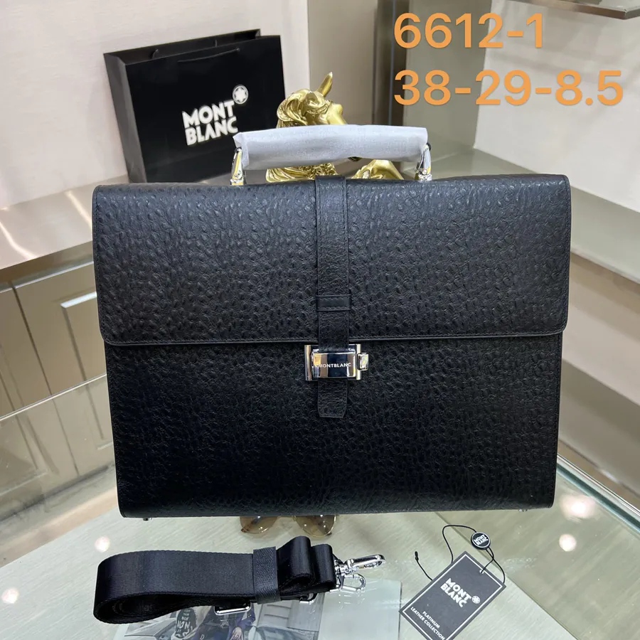 Montblanc Men's Briefcase, Premium Leather, Elegant Design