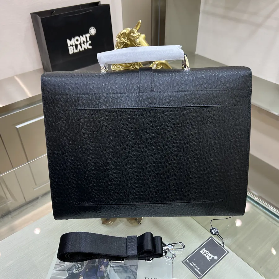 Montblanc Men's Briefcase, Premium Leather, Elegant Design