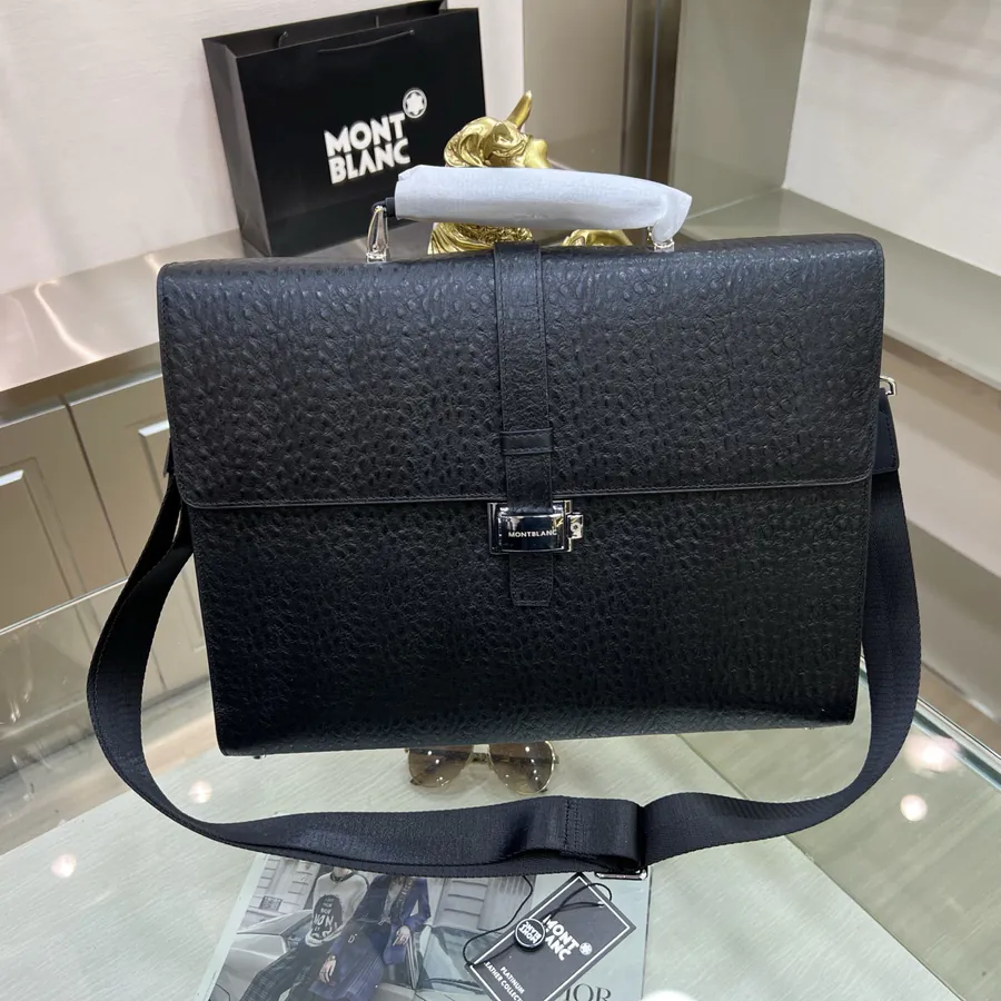 Montblanc Men's Briefcase, Premium Leather, Elegant Design