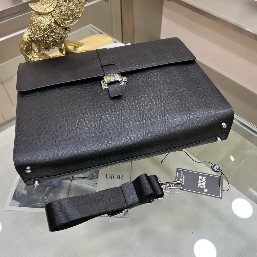 Montblanc Men's Briefcase, Premium Leather, Elegant Design