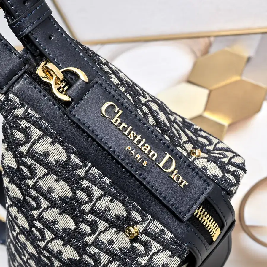 D Journey Handbag with Blue Oblique Print Small Size