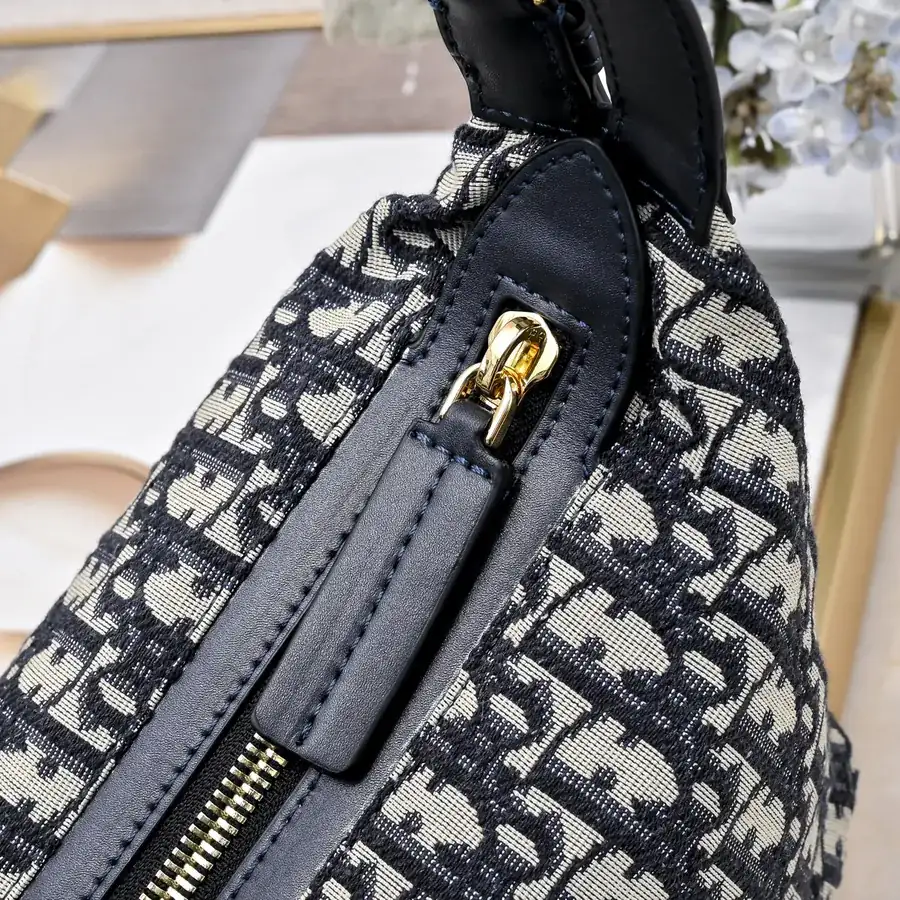 D Journey Handbag with Blue Oblique Print Small Size