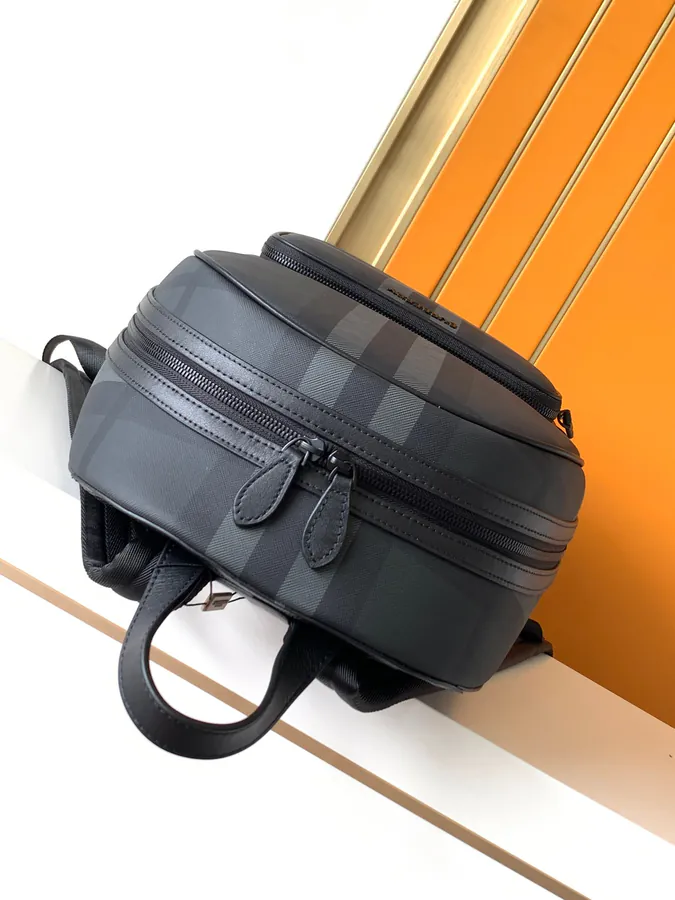 BURBERR Double Shoulder Bag Premium Grained Calfskin & New Tartan Material
