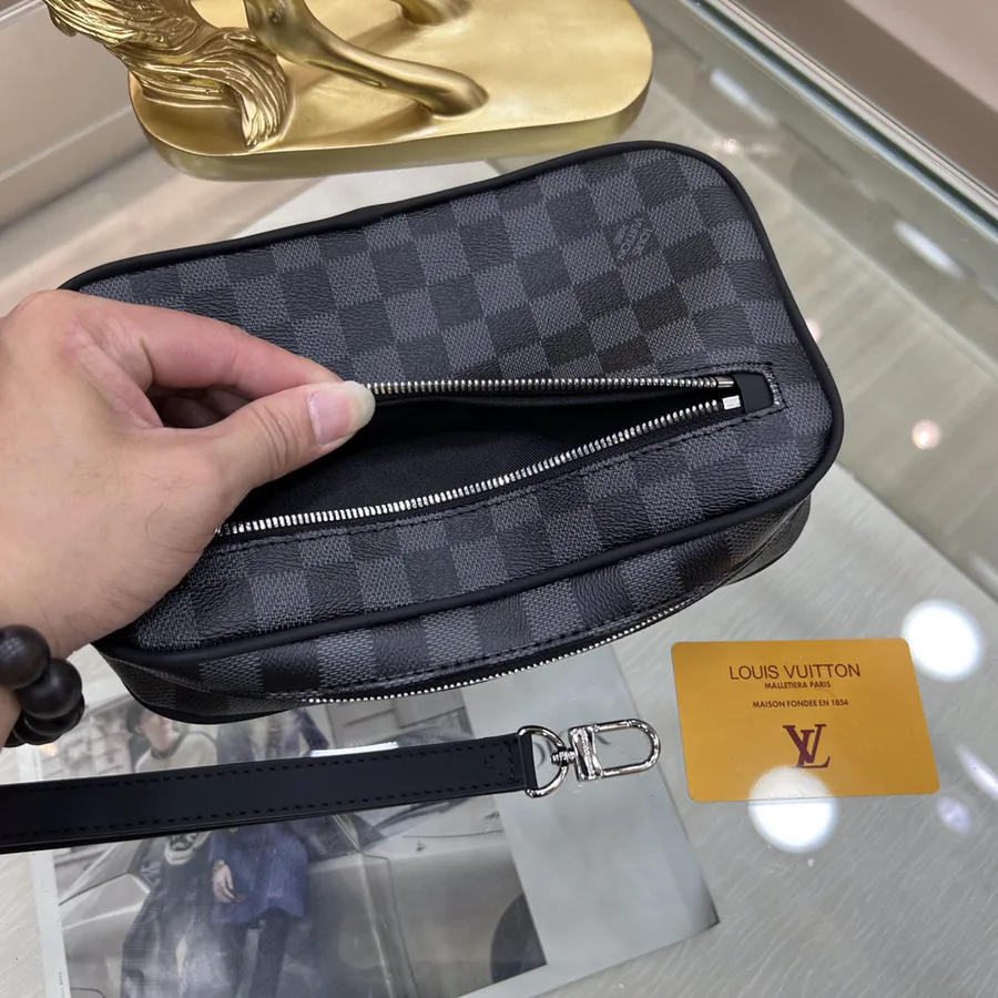 LOUIS VUITTON Kasai Handbag Black Graphite