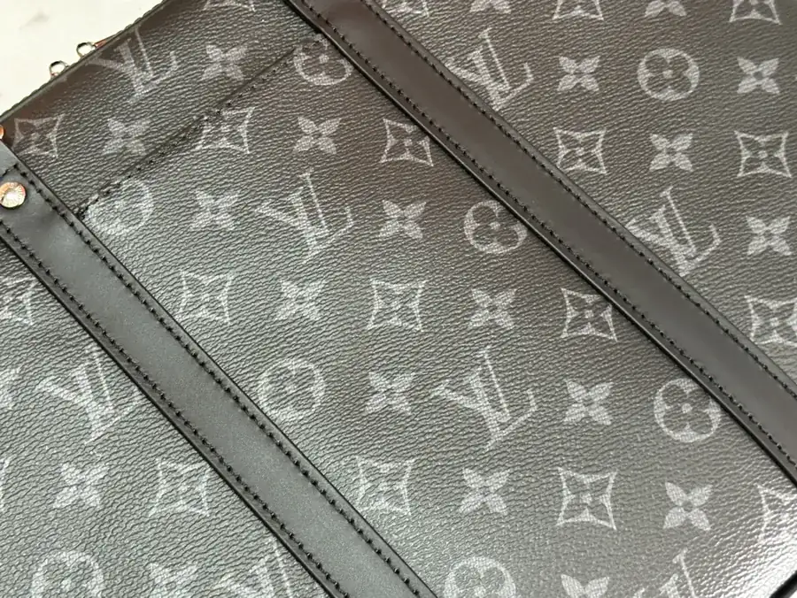 Voyage Small Bag with Damier Graphite Canvas and Leather Straps