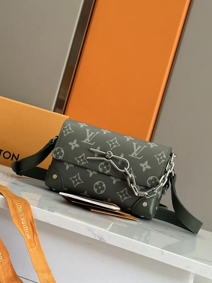 Steamer Mini Tote with Monogram Eclipse Reverse Canvas and Leather Trim
