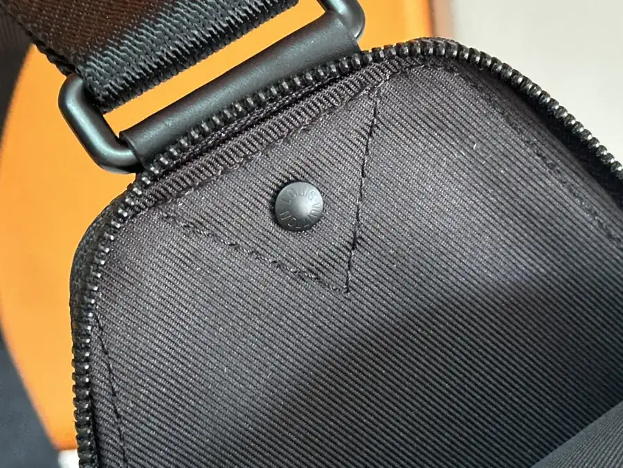 Avenue Shoulder Bag with Monogram Macassar Canvas and Leather Trim