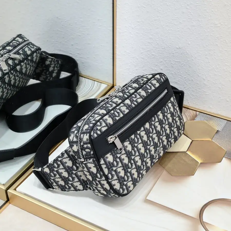 D Brand Modern Waist Bag with Grained Calfskin Details