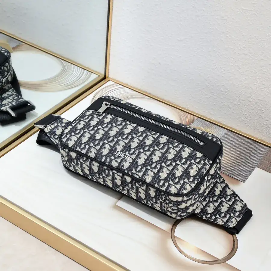 D Brand Modern Waist Bag with Grained Calfskin Details