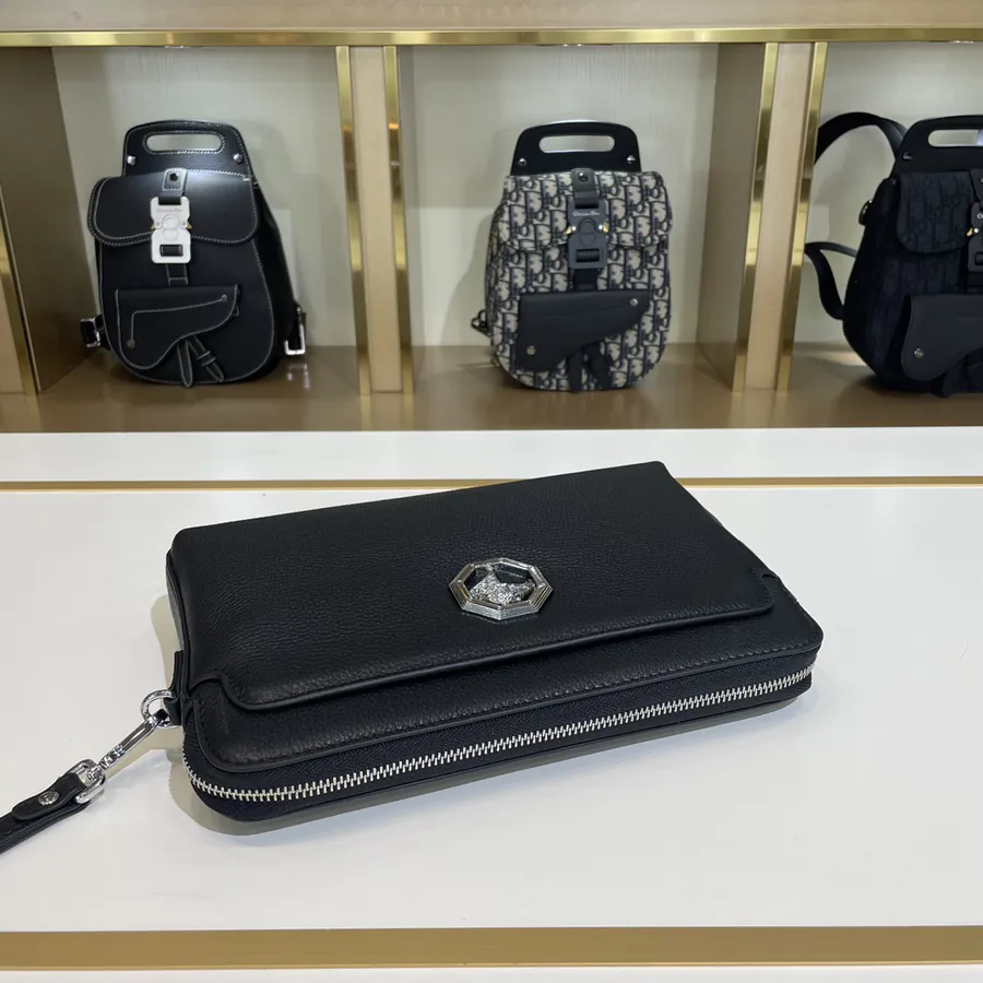 Stephen's Premium Men's Bucket Bag Black and Gold